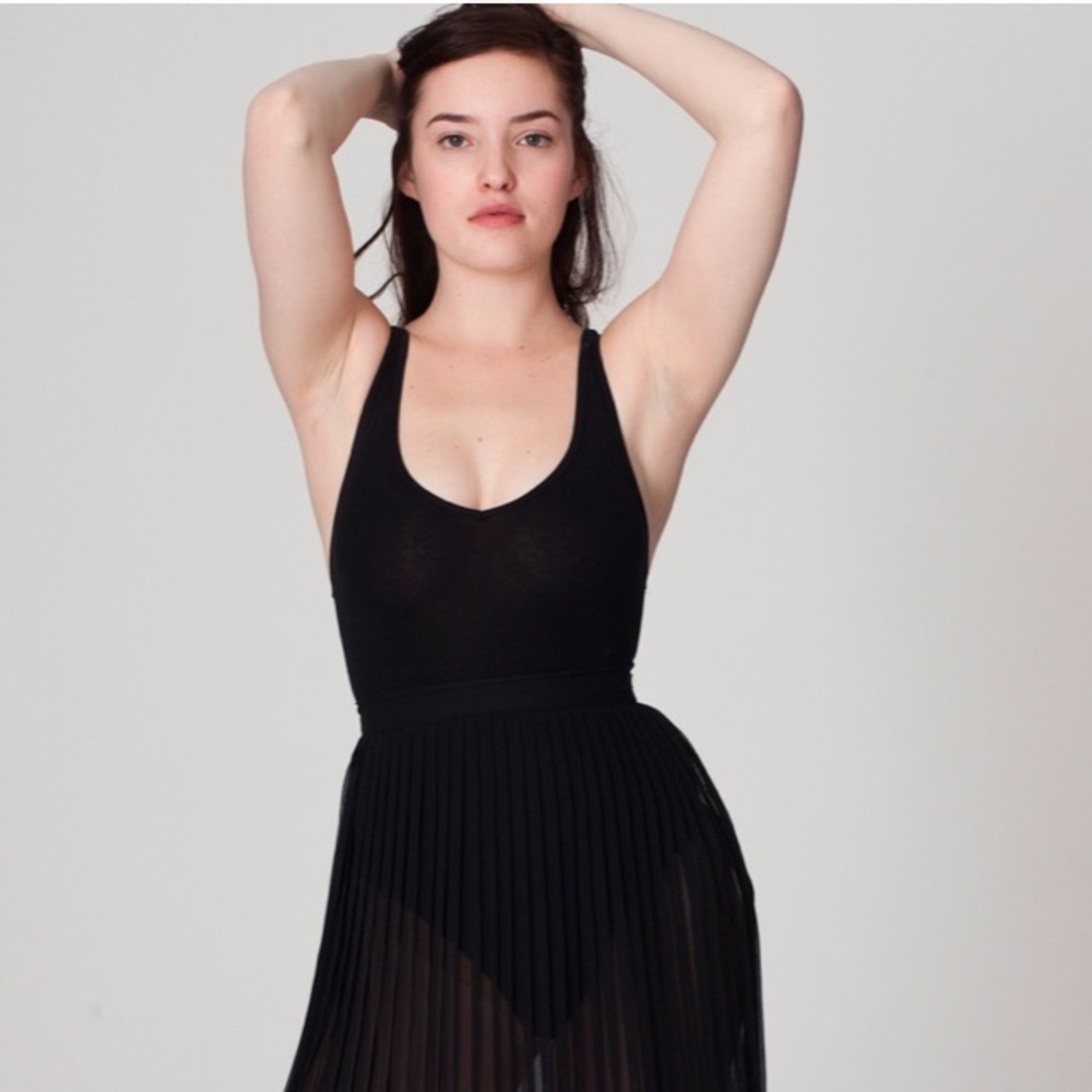 American Apparel Chiffon Pleated Skirt